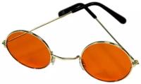 Карнавальные очки Леннона хиппи оранжевые