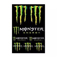 Мотонаклейки мото стикеры наклейки Monster Energy Большие Буквы 30х45 см на мотоцикл скутер мопед квадроцикл для мотоциклиста, черные