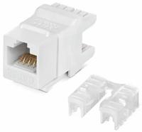 Cabeus KJ-RJ45-Cat.5e-180 Degree Вставка Keystone Jack RJ-45(8P8C), 180 градусов, категория 5e, Dual IDC (110&Krone type), белая