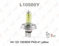 Лампа H4 12V 100 80W P45t-41 YELLOW LYNXauto L10500Y