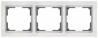 Werkel Snabb WL03-Frame-03-white/W0031901 (белый, хром) Рамка на 3 поста