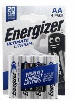 Батарейка литиевая (4шт) ENERGIZER AA (FR6 LR6) Ultimate 1.5В