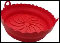 Антипригарная силиконовая форма для выпекания Brinhill многоразовая, термостойкая для приготовления блюд в духовке и микроволновке, красная