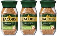 Jacobs Кофе растворимый Jacobs Hazelnut с ароматом лесного ореха, стеклянная банка 95 г 3 шт