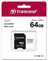 Transcend microSD 64Gb UHS-I (class10) 60mb/s 400х