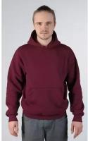 Магазин Толстовок - Burgundy Hoodie Man Classic Мужская бордовая толстовка худи классическая 320гр/м.кв, M-48-Unisex-(Мужской)