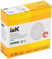 Светильник светодиодный ДПО 2013Д 12Вт IP54 4000К деж круг с АД IEK