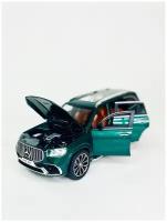 Машинка металлическая инерционная "Мерседес GLS 63 AMG" Mercedes-Benz GLS AMG Внедорожник 1:24, 20 см Зеленый