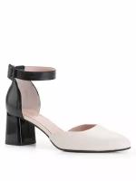 Туфли Belwest женские кожаные классические, размер 37, черный, белый