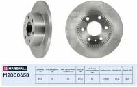 Тормозной диск задн. Iveco Daily III-VI 05- ориг. номер 2996027 (M2000658), Marshall M2000658