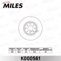 Диск Тормозной Alfa Romeo 145/147 94-01/Fiat Doblo 01-/Punto 01- Передний Вент. Miles арт. k000561