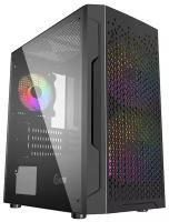 Powercase CMIMZB-L3 Корпус Mistral Micro Z3B Mesh LED, Tempered Glass, 2x 140mm + 1х 120mm 5-color fan, чёрный, mATX (CMIMZB-L3)