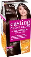 L'Oreal Paris Стойкая краска-уход для волос "Casting Creme Gloss" без аммиака, оттенок 302, Ледяной фраппучино, 180мл