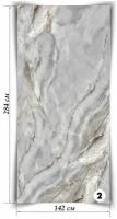 Гибкий мрамор Оникс Серый, лист 142х284 см, 4,033 кв.м.