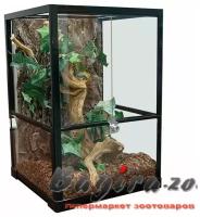 Террариум Repti Zoo 0107RK, сборный, 60*45*45 см, черный/прозрачный