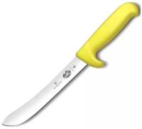 Нож кухонный Victorinox Swibo (5.7608.18) стальной разделочный лезв.180мм прямая заточка желтый