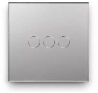 Умный сенсорный выключатель DiXiS Wi-Fi Touch Wall Light Switch (Ewelink) 3 Gang / 1 Way (86x86) Grey (TSW3-E)