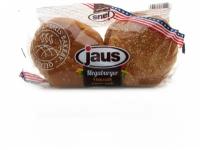 Булочки пшеничные для гамбургеров с кунжутом Jaus (Германия) Мега Бургер (большие, 4 штуки) 300г длительного срока хранения