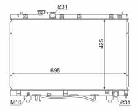 Радиатор TOYOTA IPSUM/NADIA/GAIA/PICNIC 96-01 Sat TY0002-SXM