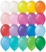 MESHU Воздушные шары "Meshu", М12/30 см, пастель, 20 цветов, 100 штук