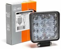 Фара светодиодная 16 LED (рассеянный свет) 48W, квадратная, 12/24В