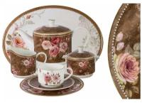 Чайный сервиз Anna Lafarg "Английская роза", 40 предметов на 12 персон (AL-M2188_40-E9)