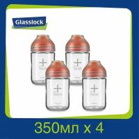 Набор бутылок Glasslock IG-775 (350мл x 4шт, для масла и специй)