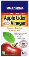 Enzymedica Apple cider vinegar (Яблочный Уксус) 120 капсул