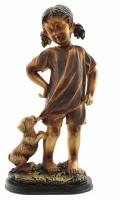 Фигурка декоративная Девочка с собачкой, L20 W12 H41 см KSM-757285