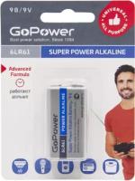 ABC Батарейка GoPower Super POWER Alkaline Крона/6LR61 00-00017863, 9.0В 6LR61 (1шт./уп.) (ret)