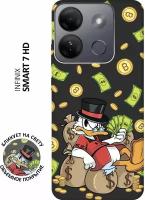 Матовый чехол Rich Scrooge для Infinix Smart 7 HD / Инфиникс Смарт 7 ХД с 3D эффектом черный