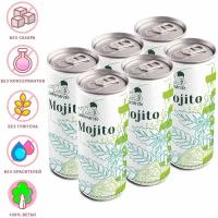 Натуральный безалкогольный мохито со стевией / Lemonardo Mojito Light, алюминиевая банка 330мл. 6шт