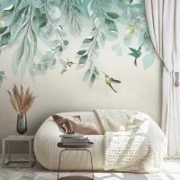 Фотообои флизелиновые с виниловым покрытием VEROL "Листья", 400х283 см, моющиеся обои на стену, декор для дома
