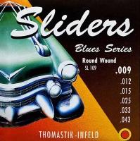 SL109 Blues Sliders Комплект струн для электрогитары, Light, сталь/никель и шелк, 9-43, Thomastik