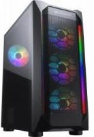 Корпус Cougar MX410 Mesh-G RGB, 4x 120mm ARGB fan + HUB, без БП, боковое окно, чёрный, ATX