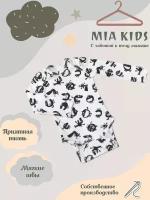 Боди Mia Kids, размер 68, черный, белый