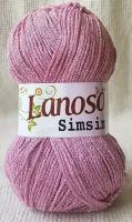 Пряжа с люрексом Lanoso Simsim 85% Хлопок, 15% Люрекс, 100 г, 240 м 932 Розовый 1 моток