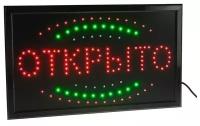 Вывеска светодиодная LED 55*33 см. "открыто", 220V