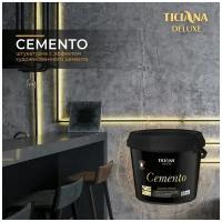 Декоративное покрытие TICIANA DELUXE штукатурка Cemento с эффектом художественного цемента, белый, 2.2 л