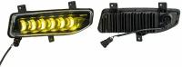 Противотуманные фары светодиодные двухцветные 60W Sal-Man на Nissan Note, Qashqai, X-Trail, Micra, Sentra, Kicks, Rogue