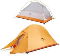 Палатка сверхлегкая Naturehike Сloud up 1 NH18T010-T одноместная с ковриком, оранжевая, 6927595730546