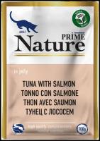 Паучи Prime Nature 100гх24шт для кошек, тунец с лососем в желе