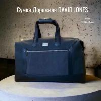 Сумка дорожная черная текстиль David jons, 34 л, 18х30х54 см, ручная кладь, черный