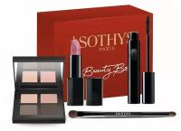 Sothys,Подарочный набор декоративной косметики Make-Up Box "Идеальный нюдовый макияж" 4 предмета (тушь для ресниц, палетка теней для век, двусторонняя кисть для нанесения теней, увлажняющая помада-бальзам для губ).