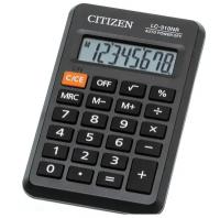 Калькулятор карманный Citizen LC-310NR, 8 разр, питание от батарейки, 69*114*14мм, черный