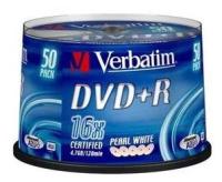 Оптический диск DVD+R диск Verbatim 4,7Gb 16x 50шт. CakeBox (43550)