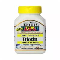 21st Century, Biotin, 800 мкг, 110 таблеток