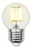 Uniel Лампа (2шт) светодиодная филаментная E27 6W 4000K прозрачная LED-G45-6W/NW/E27/CL PLS02WH