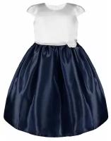 Платье радуга дети, нарядное, однотонное, размер 34/134, синий