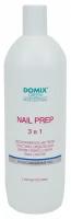 Domix Green Professional, Обезжириватель, для снятия липкого слоя и лака NAIL PREP 3в1, 1000 мл